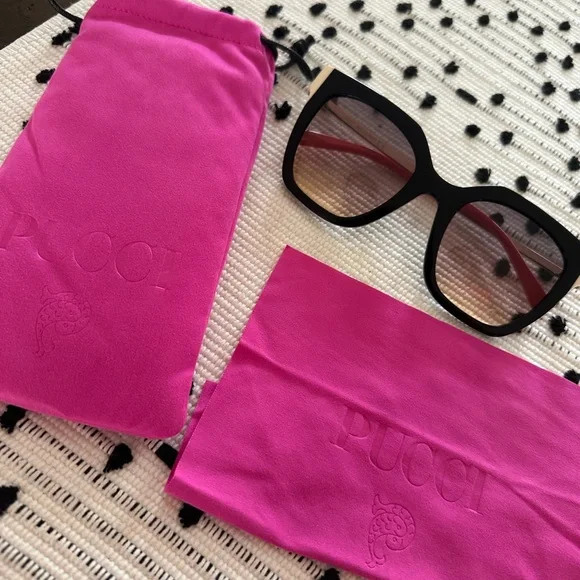 EMILIO PUCCI EP0043 Sunglasses In Shiny Pink / Smoke Mirror Org $298 Emilio Pucci EP0043 Sunglasses | FREE Shipping - Go-Optic.com main image 2
